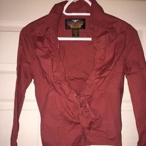 Ladies Harley Davidson Lace up Top